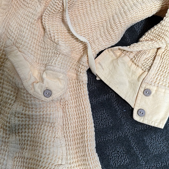 Free People waffle knit sweatshirt - Picture 3 of 3